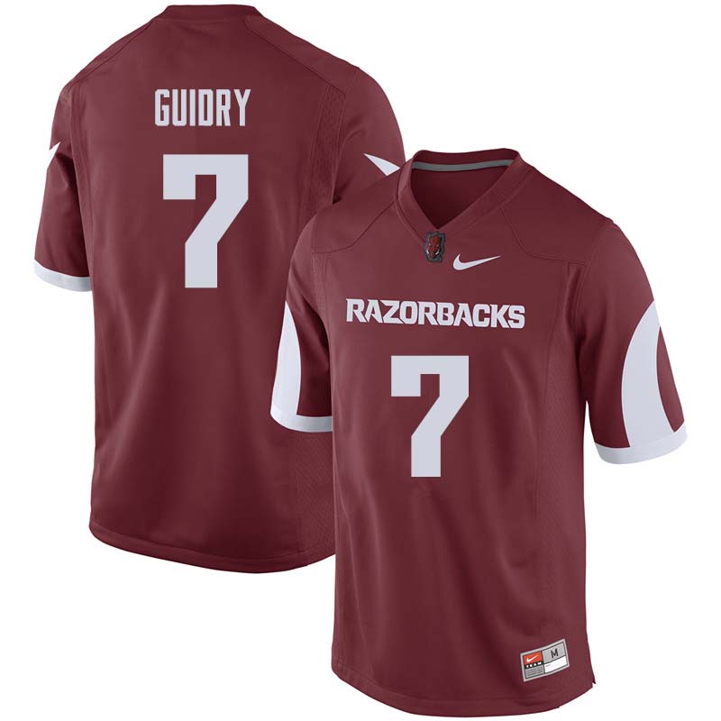 Men #7 Briston Guidry Arkansas Razorback College Football Jerseys Sale-Cardinal - Click Image to Close